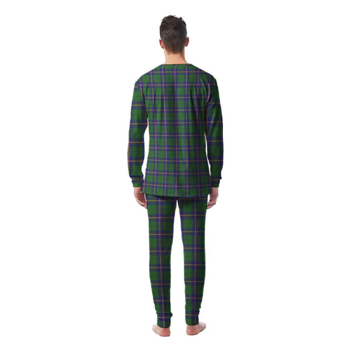 Scottish Carmichael Modern Clan Tartan Pajama Set Men Back Side Tartan Plaid