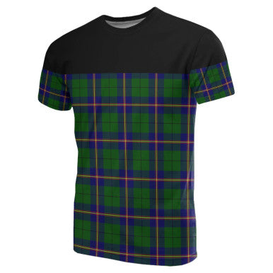 Scottish Carmichael Modern Clan Tartan T-Shirt Horizontal Style Front Side Tartan Plaid