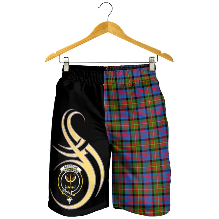 Scottish Carnegie Ancient Clan Crest Tartan Believe in Me Men's Shorts
