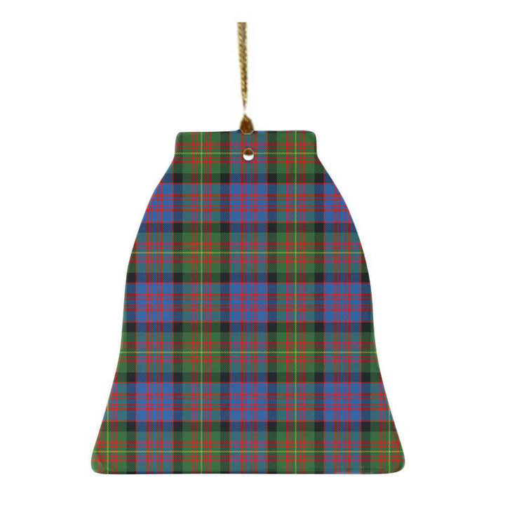Scottish Carnegie Ancient Clan Tartan Ceramic Ornament Bell Shape Tartan Plaid