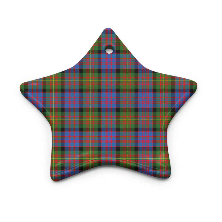 Scottish Carnegie Ancient Clan Tartan Ceramic Ornament Star Shape Tartan Plaid