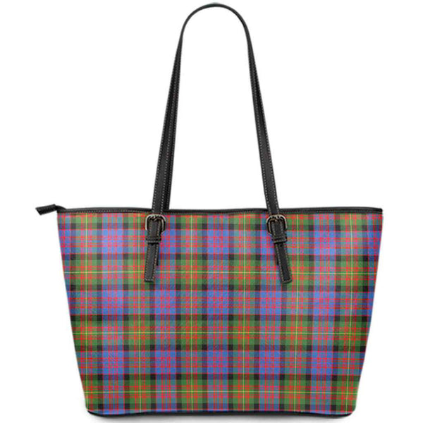 Scottish Carnegie Ancient Clan Tartan Leather Tote Tartan Plaid