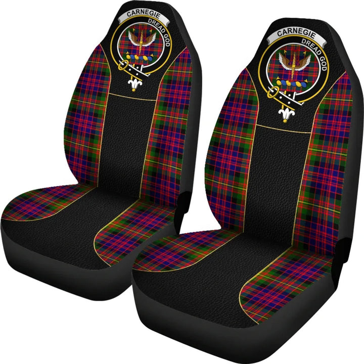 Scottish Carnegie Clan Crest Tartan Car Seat Covers - Special Style 2