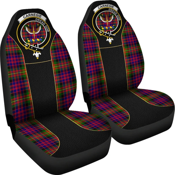 Scottish Carnegie Clan Crest Tartan Car Seat Covers - Special Style 4