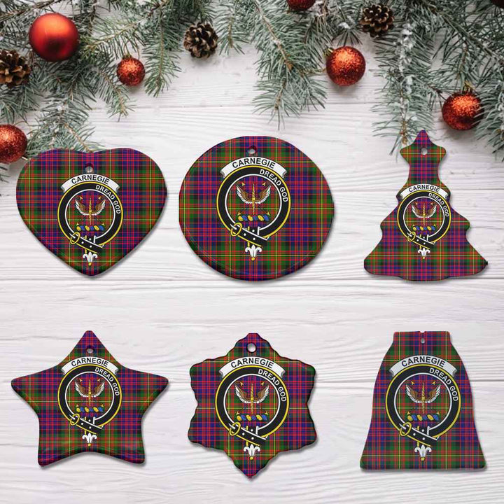 Scottish Carnegie Clan Crest Tartan Ceramic Ornament All Tartan Plaid