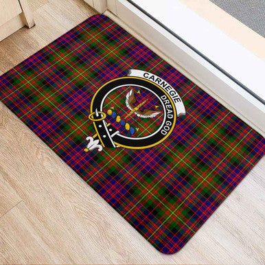 Scottish Carnegie Clan Crest Tartan Door Mat Tartan Plaid 2