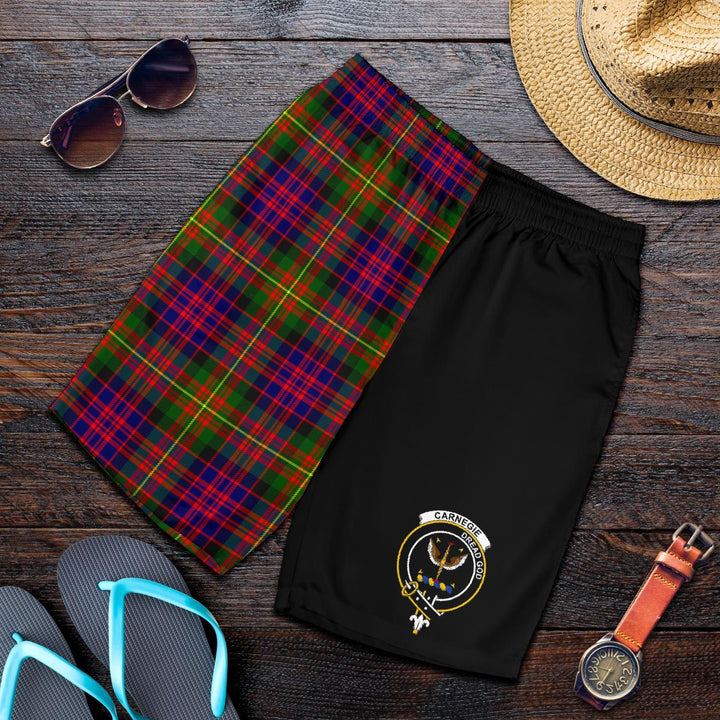 Scottish Carnegie Clan Crest Tartan Half of Me Men's Shorts