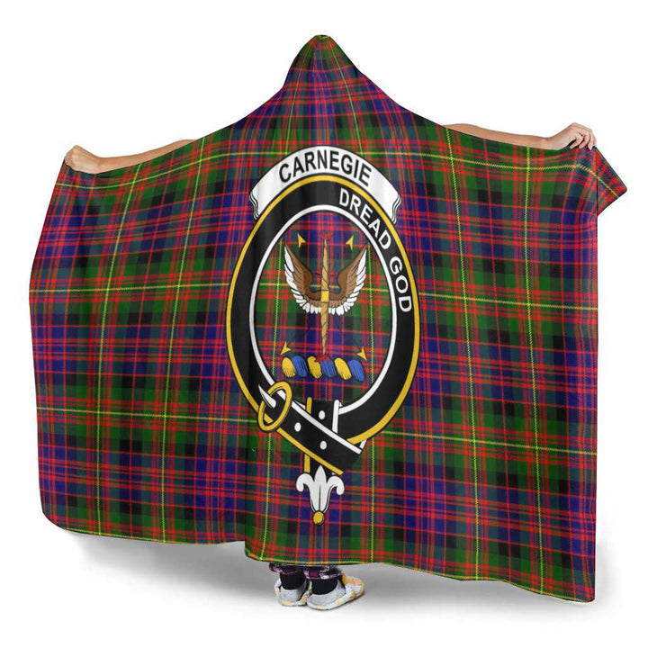 Scottish Carnegie Clan Crest Tartan Hooded Blanket Tartan Plaid 3