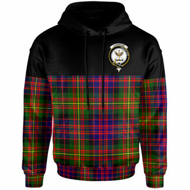 Scottish Carnegie Clan Crest Tartan Hoodie - Horizontal Style Front Side Tartan Plaid