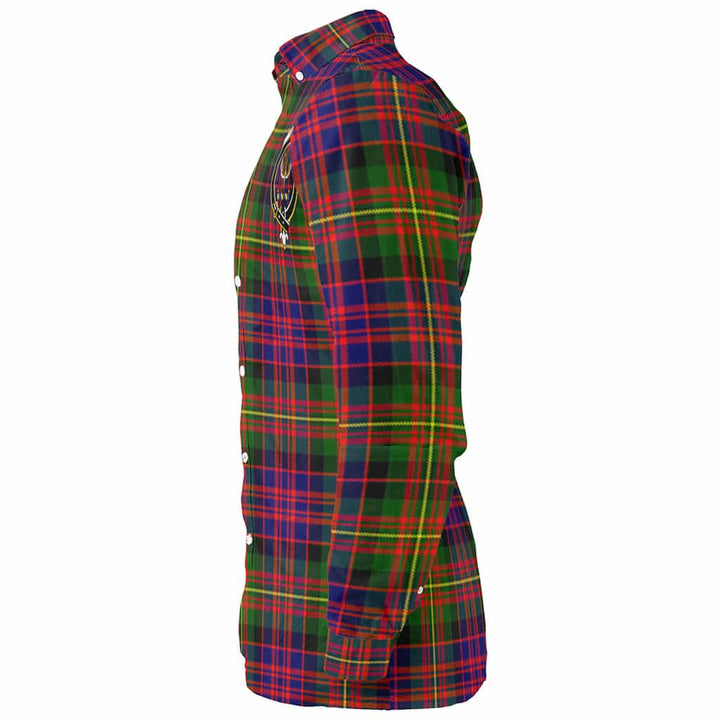 Scottish Carnegie Clan Crest Tartan Long Sleeve Shirt Tartan Plaid