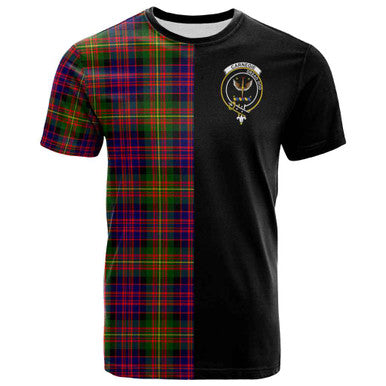 Scottish Carnegie Clan Crest Tartan T-Shirt Half in Me Front Side Tartan Plaid