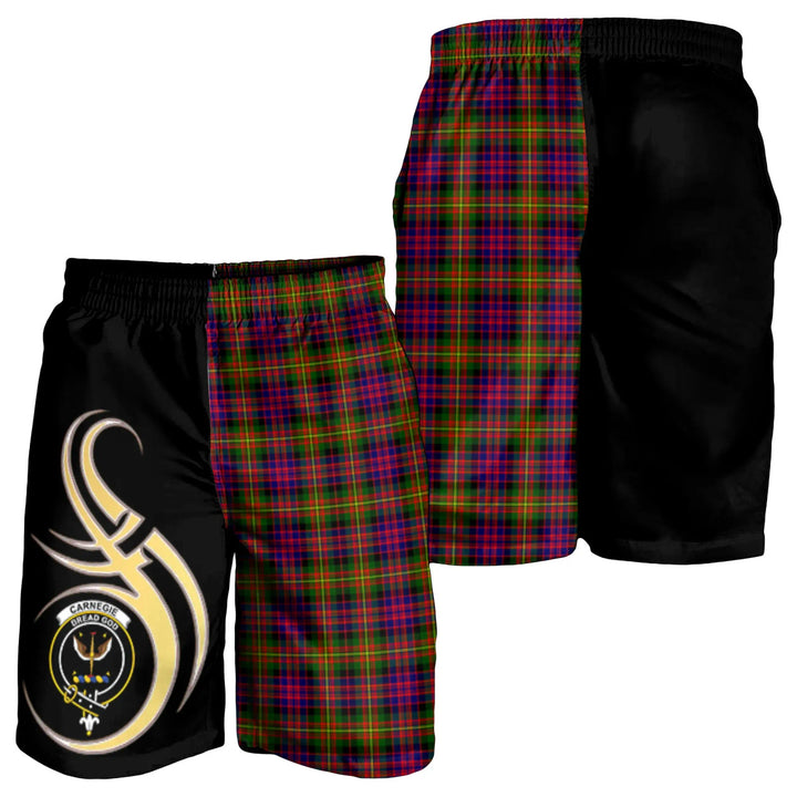 Scottish Carnegie Modern Clan Crest Tartan Believe in Me Men's Shorts