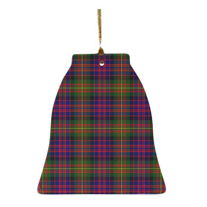 Scottish Carnegie Modern Clan Tartan Ceramic Ornament Bell Shape Tartan Plaid