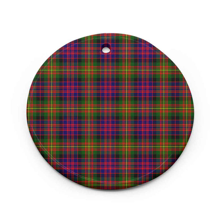 Scottish Carnegie Modern Clan Tartan Ceramic Ornament Circle Shape Tartan Plaid