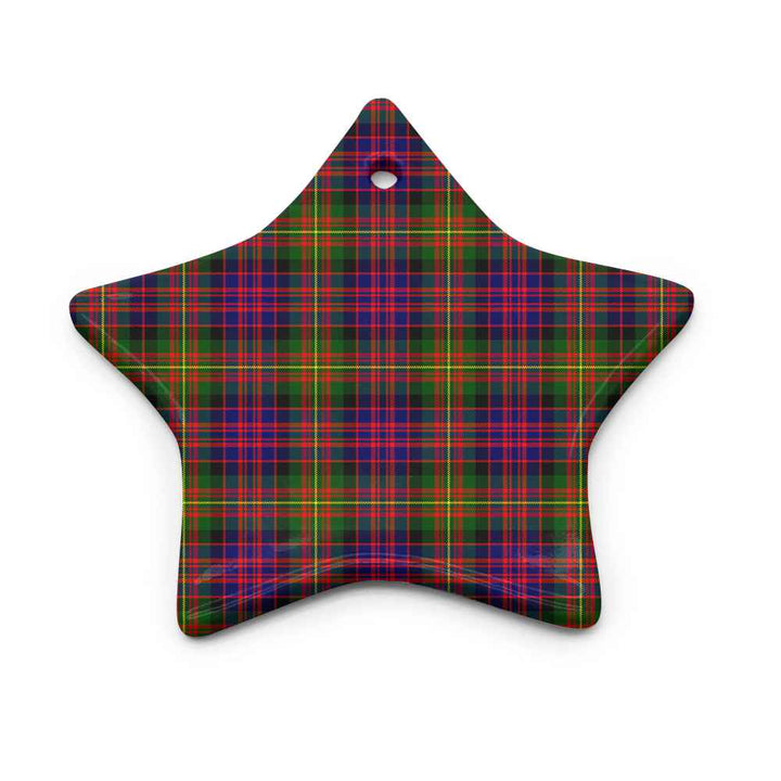 Scottish Carnegie Modern Clan Tartan Ceramic Ornament Star Shape Tartan Plaid