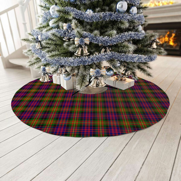 Scottish Carnegie Modern Clan Tartan Christmas Tree Skirt No Tassels 3 Tartan Plaid