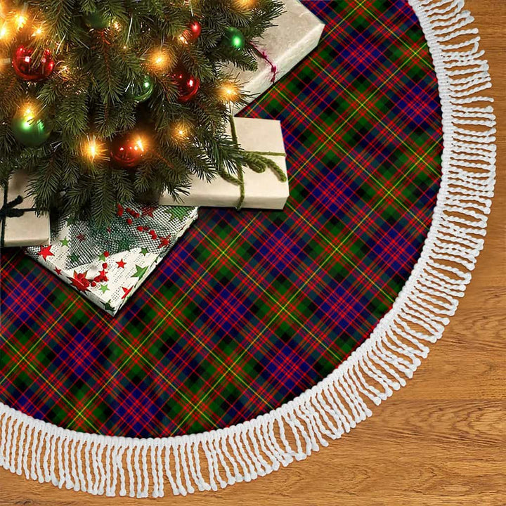 Scottish Carnegie Modern Clan Tartan Christmas Tree Skirt Tassels 2 Tartan Plaid