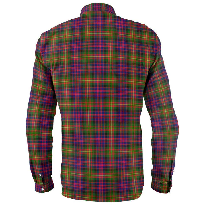 Scottish Carnegie Modern Clan Tartan Long Sleeve Shirt Back Side Tartan Plaid