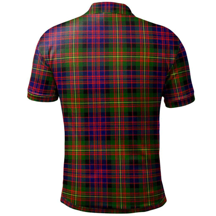 Scottish Carnegie Modern Clan Tartan Polo Shirt Back Side Tartan Plaid