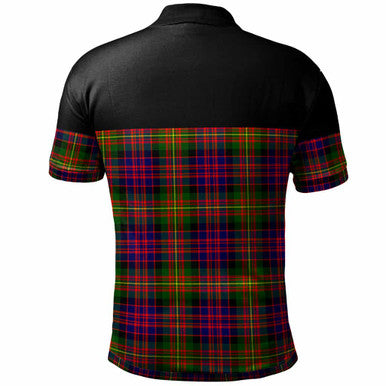Scottish Carnegie Modern Clan Tartan Polo Shirt - Horizontal Style Back Side Tartan Plaid