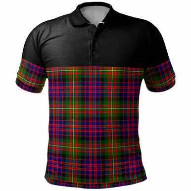 Scottish Carnegie Modern Clan Tartan Polo Shirt - Horizontal Style Front Side Tartan Plaid