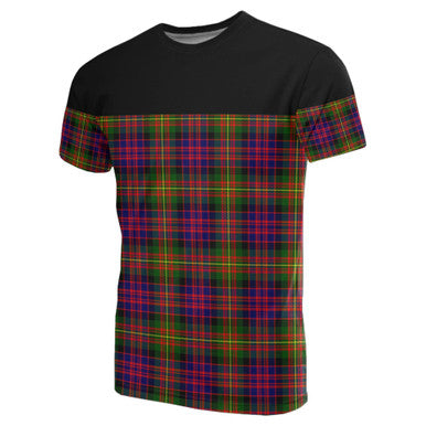 Scottish Carnegie Modern Clan Tartan T-Shirt Horizontal Style Front Side Tartan Plaid