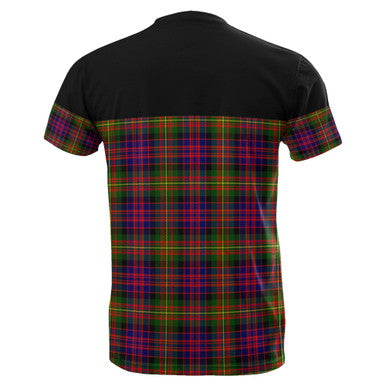 Scottish Carnegie Modern Clan Tartan T-Shirt Horizontal Style Back Side Tartan Plaid