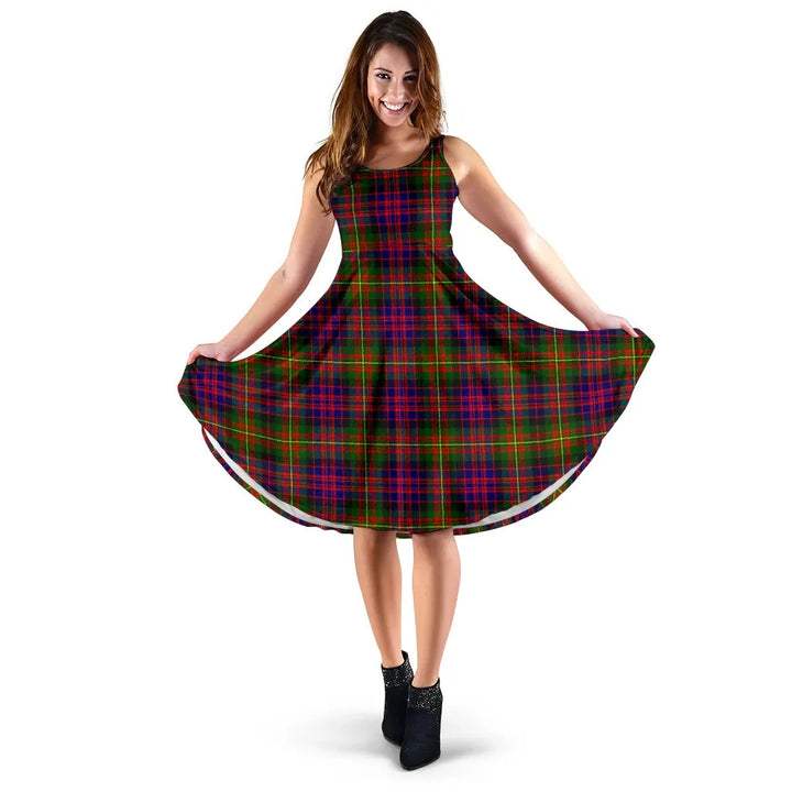 Scottish Carnegie Modern Clan Tartan Women Midi Dress