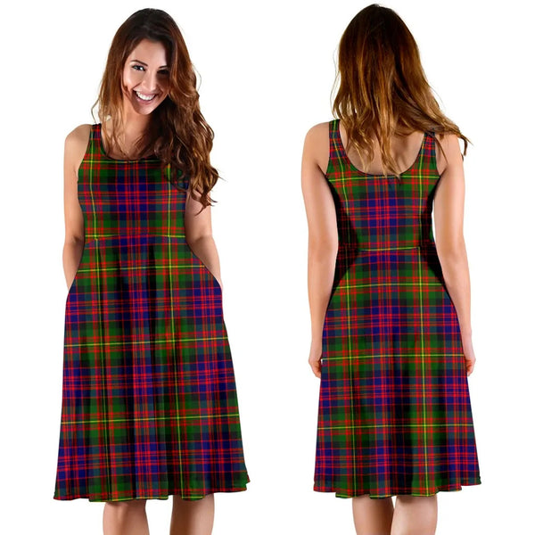 Scottish Carnegie Modern Clan Tartan Women Midi Dress
