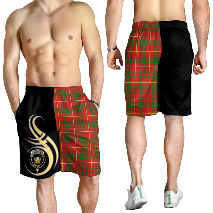 Scottish Carruthers Clan Crest Tartan Believe in Me Men's Shorts