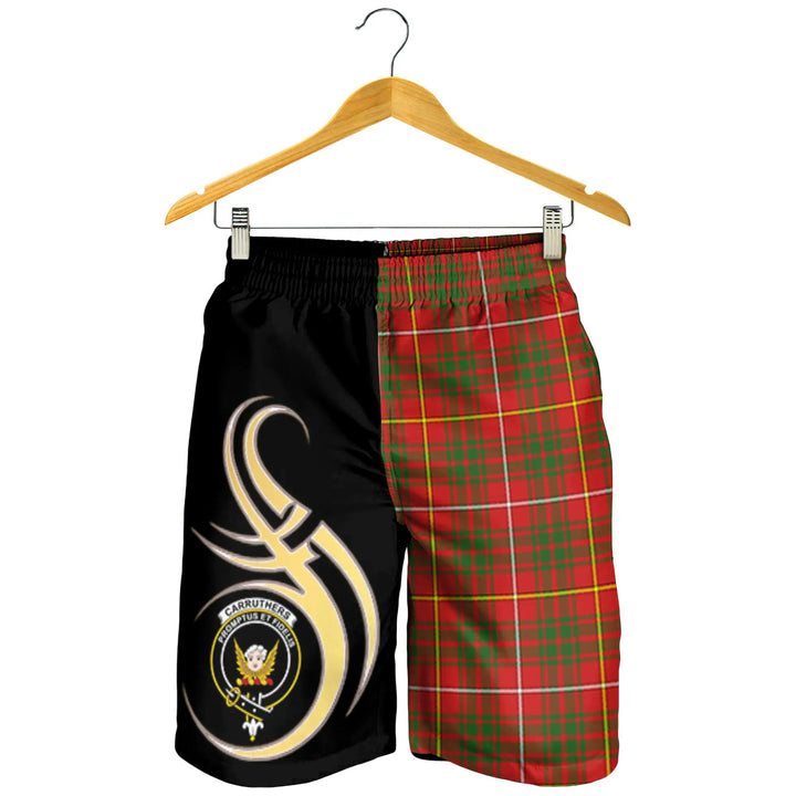 Scottish Carruthers Clan Crest Tartan Believe in Me Men's Shorts