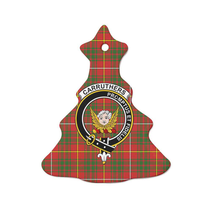Scottish Carruthers Clan Crest Tartan Ceramic Ornament Tree Shape Tartan Plaid