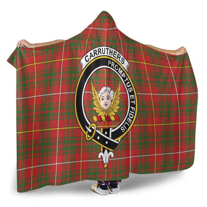 Scottish Carruthers Clan Crest Tartan Hooded Blanket Tartan Plaid 2