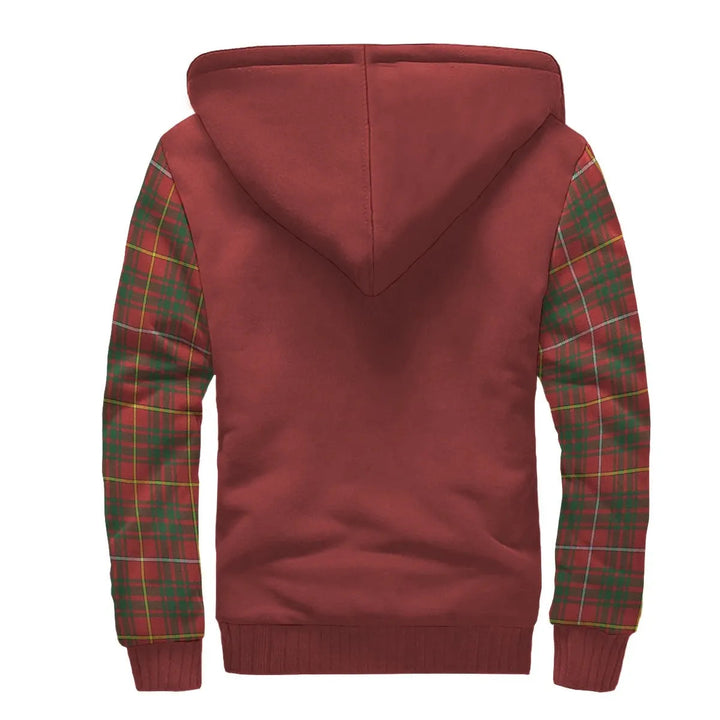 Scottish Carruthers Clan Crest Tartan Plaid Sleeve Sherpa Hoodie