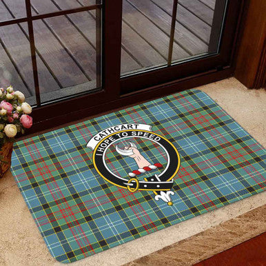 Scottish Cathcart Clan Crest Tartan Door Mat Tartan Plaid 1
