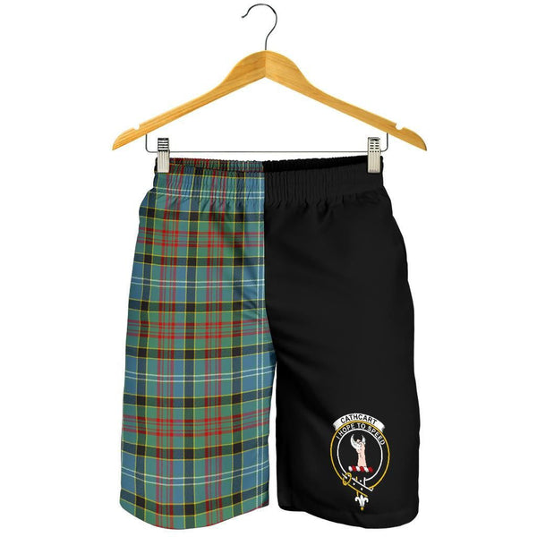 Scottish Cathcart Clan Crest Tartan Half of Me Men's Shorts