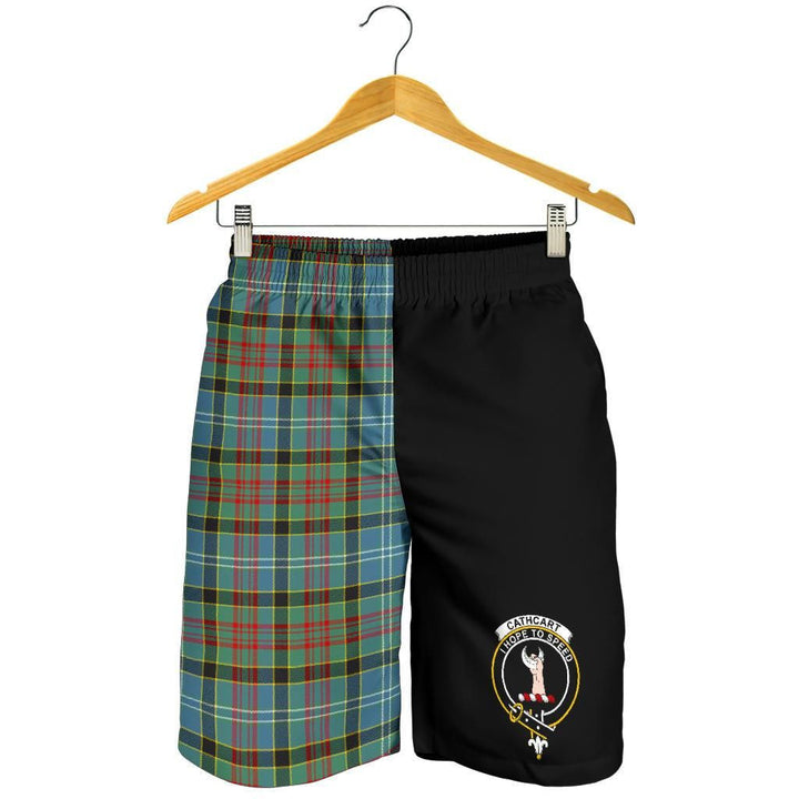 Scottish Cathcart Clan Crest Tartan Half of Me Men's Shorts