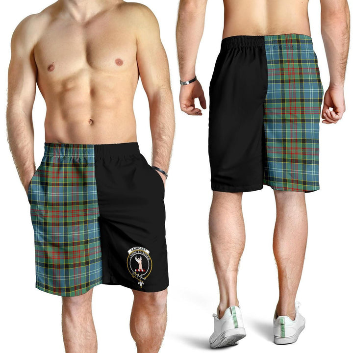 Scottish Cathcart Clan Crest Tartan Half of Me Men's Shorts