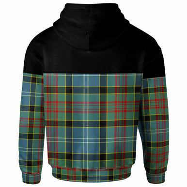 Scottish Cathcart Clan Crest Tartan Hoodie - Horizontal Style Back Side Tartan Plaid