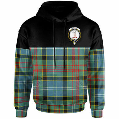 Scottish Cathcart Clan Crest Tartan Hoodie - Horizontal Style Front Side Tartan Plaid