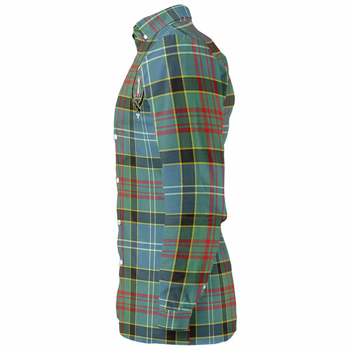 Scottish Cathcart Clan Crest Tartan Long Sleeve Shirt Tartan Plaid