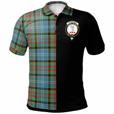 Scottish Cathcart Clan Crest Tartan Polo Shirt - Half in Me Front Side Tartan Plaid