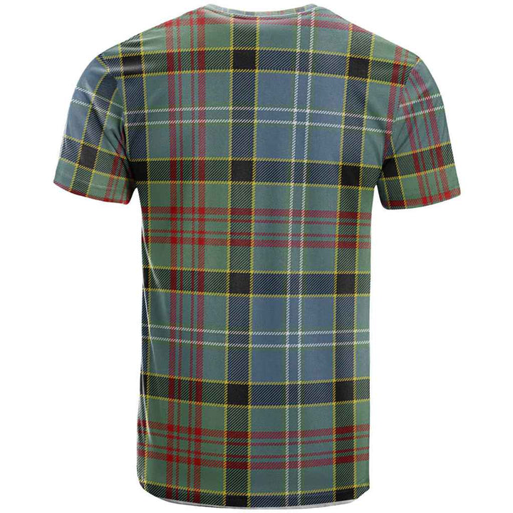 Scottish Cathcart Clan Crest Tartan T-Shirt Back Side Tartan Plaid