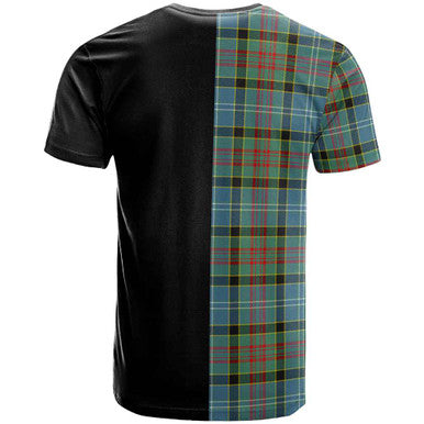 Scottish Cathcart Clan Crest Tartan T-Shirt Half in Me Back Side Tartan Plaid