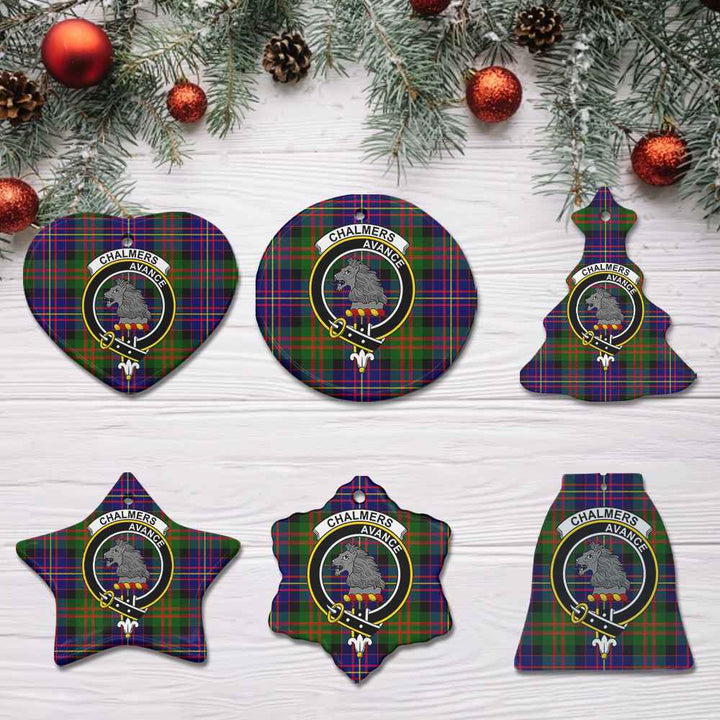 Scottish Chalmers Clan Crest Tartan Ceramic Ornament All Tartan Plaid