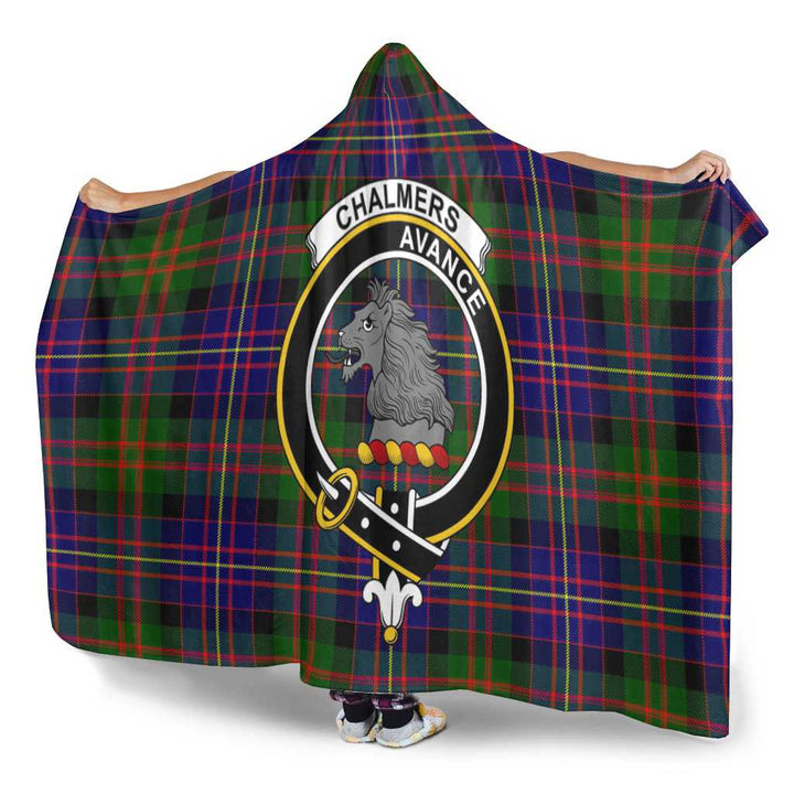 Scottish Chalmers Clan Crest Tartan Hooded Blanket Tartan Plaid 3