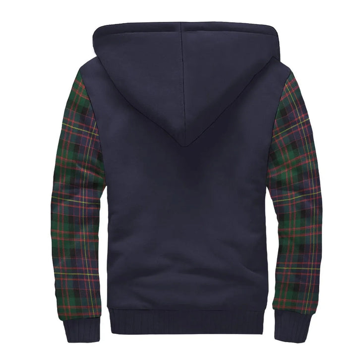 Scottish Chalmers Clan Crest Tartan Plaid Sleeve Sherpa Hoodie