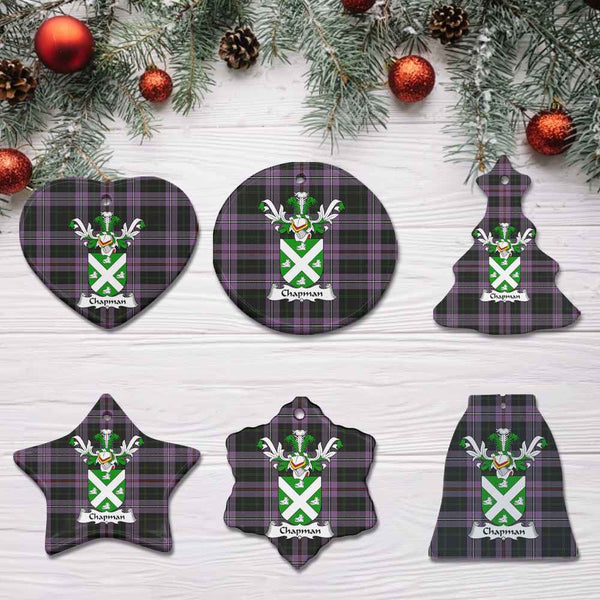 Scottish Chapman Clan Crest Tartan Ceramic Ornament All Tartan Plaid