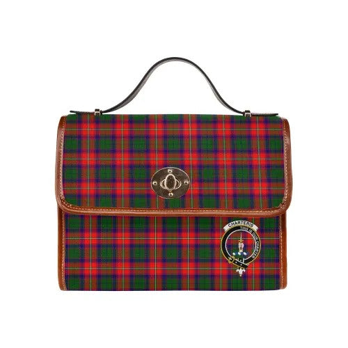 Scottish Charteris (Earl of Wemyss) Clan Crest Tartan Waterproof Canvas Bag Tartan Plaid 2