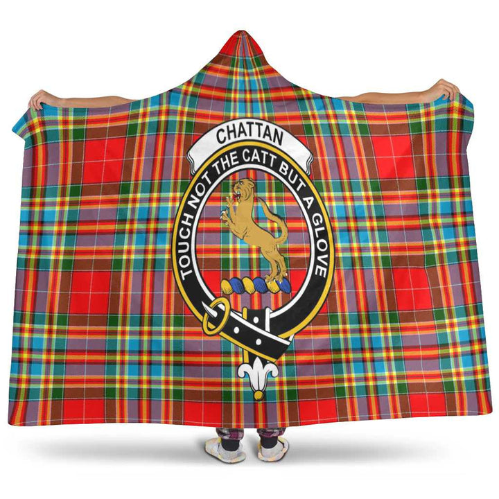 Scottish Chattan Clan Crest Tartan Hooded Blanket Tartan Plaid 1